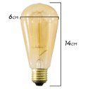 Ver imagem 3 de Pendente Tubo Cilindro Alumínio Preto + Filamento Carbono ST64 220V St458