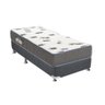 Cama Box Solteiro: Colchão Espuma Ortobom D33 Light + Base Crc Suede Gray(88x188) - 1
