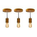 Ver imagem 1 de kit 3x Pendente Tubo Cilindro Alumínio 10cm Cobre + Filamento Carbono ST64 220V St458