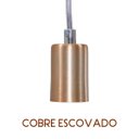 Ver imagem 3 de Pendente Tubo Cilindro Alumínio Cobre Escovado + Filamento Carbono ST64 220V St458