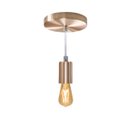 Ver imagem 1 de Pendente Tubo Cilindro Alumínio Cobre Escovado + Filamento Carbono ST64 220V St458