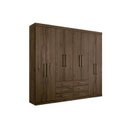 Ver imagem 1 de Guarda Roupa Casal 8 Portas e 6 Gavetas Master 8.6 Ébano - Santos Andirá
