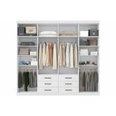 Ver imagem 4 de Guarda Roupa Casal 8 Portas e 6 Gavetas Master 8.6 Ébano - Santos Andirá