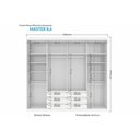 Ver imagem 3 de Guarda Roupa Casal 8 Portas e 6 Gavetas Master 8.6 Ébano - Santos Andirá