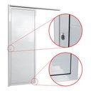 Ver imagem 2 de Porta de Correr Alumínio Branco Parede 1 Folha Lambril Maxx - 215x75
