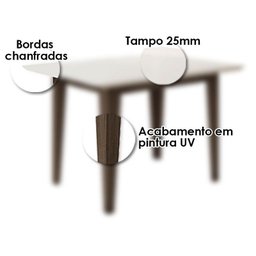 Mesa de Jantar 136cm Kate com Vidro Amêndoa Off White com 4 Cadeiras Jade Bordada Amêndoa Cappuccino - 4 Mesa de Jantar 136cm Kate com Vidro Amêndoa Off White com 4 Cadeiras Jade Bordada Amêndoa Cappuccino - 4