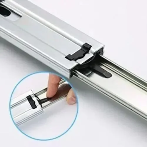 Corrediça Telescópica Larga 350 Mm Zinco Branco Avulsa