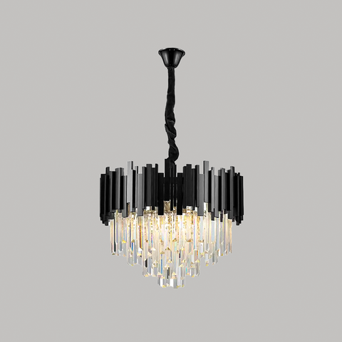 Lustre Cristal Gloriosa 5xe14 Preto - Taschibra