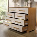 Ver imagem 2 de Cômoda Fazzio Lara 8 Gavetas Freijó Nature/off White