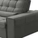 Ver imagem 6 de Sofá Retrátil Reclinável para Sala 3 Lugares 210cm Nebrasca F04 Veludo Cinza Claro - Lyam Decor