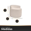 Ver imagem 7 de Kit 1 Poltrona com Sofá Curvo 2 Lugares Feijão Forma Orgânica Bouclé