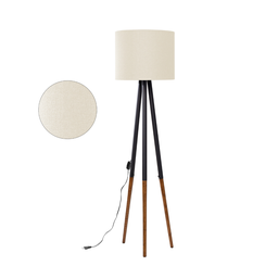 Abajur Chão Ranna Palha Tripé Bivolt Ambientes Sala Quarto - 2