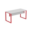 Ver imagem 3 de Escrivaninha Mesa Escritório X 150cm Industrial Cinza e Vermelho