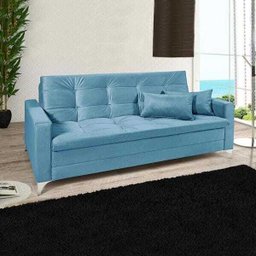 Sofá Cama Reclinável Paris Suede - 2 Sofá Cama Reclinável Paris Suede - 2