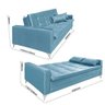 Sofá Cama Reclinável Paris Suede - 4