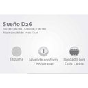 Ver imagem 2 de Cama Box Baú Casal: Colchão Espuma Herval D26 Sueño + Base CRC Courano Clean(138x188)