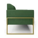 Ver imagem 4 de Sofá Namoradeira Base Industrial Alta Dourado Marisa Suede Verde D03 - D'rossi Drossi