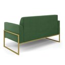 Ver imagem 5 de Sofá Namoradeira Base Industrial Alta Dourado Marisa Suede Verde D03 - D'rossi Drossi