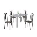 Ver imagem 2 de Conjunto Sala de Jantar com 4 Cadeiras Lívia Prata/Preto