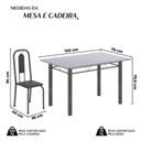 Ver imagem 3 de Conjunto Sala de Jantar com 4 Cadeiras Lívia Prata/Preto