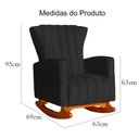 Ver imagem 4 de Poltrona Balanço c/ Puff Melinda Suede Preto