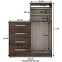 Ver imagem 4 de Cômoda Paris 2 Portas 4 Gavetas - Panorama Móveis