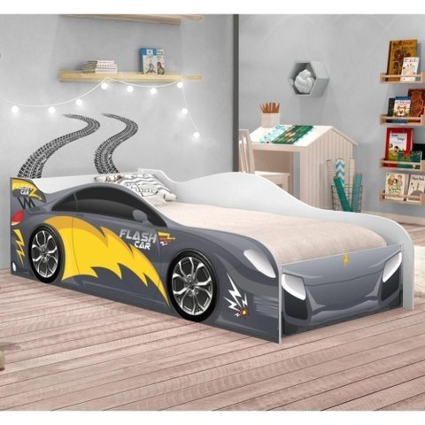 Cama Carro Infantil Raios Chumbo com Colchão