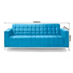 Sofá 4 Lugares Estofado Class Veludo - 4