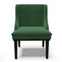 Ver mais imagens de Kit 8 Cadeiras Estofadas para Sala de Jantar Base Fixa de Madeira Preto Lia Veludo Verde - Ibiza
