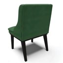 Ver imagem 7 de Kit 8 Cadeiras Estofadas para Sala de Jantar Base Fixa de Madeira Preto Lia Veludo Verde - Ibiza