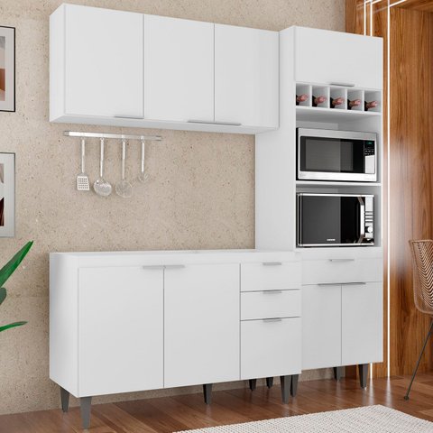 Armário de Cozinha Cp02 para Pia 120cm Pérola Z34 Branco - Mpozenato