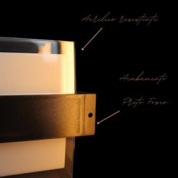 Arandela Quadrada Led 10w 2 Fachos Quente 3000-3500k Bivolt - 4