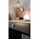 Ver imagem 3 de Escrivaninha Estilo Mesa para Computador ou Notebook com 1 Gaveta - Preto com Freijó