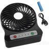 Mini Ventilador 14cm Portátil com Bateria Recarregável USB - Preto - 3
