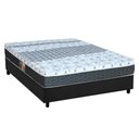 Ver imagem 1 de Cama Box Casal: Colchão Molas Bonnel Castor System Class + Base CRC Suede Cinza(138x188)