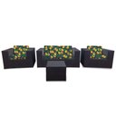 Ver imagem 1 de Conjunto Bora Bora Escuro - 1 Sofá 2 Lugares + 2 Poltronas + 1 Mesa de Centro - Zamzibar