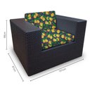 Ver imagem 2 de Conjunto Bora Bora Escuro - 1 Sofá 2 Lugares + 2 Poltronas + 1 Mesa de Centro - Zamzibar