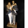 Escultura De Família Decorativa Pais E Casal De Filhos - 7
