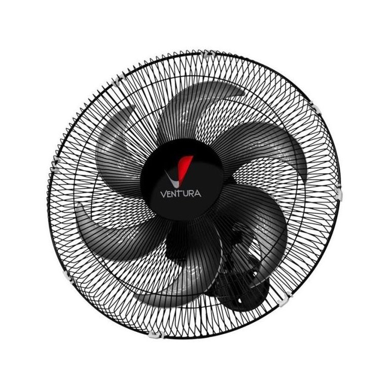 Ventilador Oscilante de Parede 50 cm Preto - Ventura Bivolt
