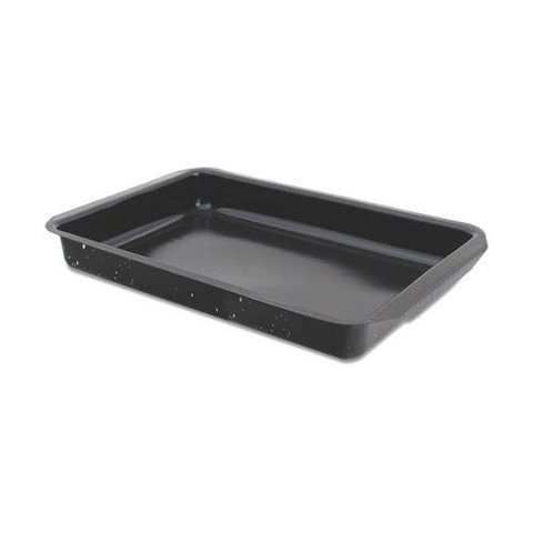 Assadeira Esmaltada Preta Multiuso 38 X 25 X 5 Cm Forno