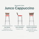 Ver imagem 3 de Banqueta Bistro para Cozinha Junco Cappuccino Àrea Gourmet Balcão Bancada bares Churrasqueira