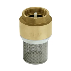 Válvula de Retenção Sucção 3/4 Fundo de Poço em Latão Forjado com Filtro Inox Industrial Ivm Italy