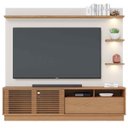 Ver imagem 1 de Painel Home Theater para TV até 70" 1 Porta Conquista Freijó/Off White Matte