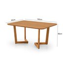Ver imagem 6 de Conjunto Mesa Jantar 1,60m Amadeirado 4 Cadeira Verona Corino Caramelo Luxo