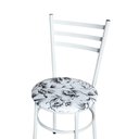 Ver imagem 4 de Conjunto 4 Cadeiras Epóxi Branca para Cozinha Assento Estampado Floral Branco