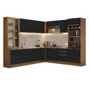 Ver imagem 2 de Armário de Cozinha Completa de Canto 549 cm Rustic/Preto Lux Madesa 01