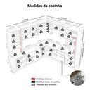 Ver imagem 3 de Armário de Cozinha Completa de Canto 549 cm Rustic/Preto Lux Madesa 01