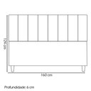 Ver imagem 4 de Cabeceira para Cama Queen 160 Cm Elen Suede Bordô Suede