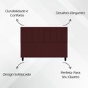 Ver imagem 3 de Cabeceira para Cama Queen 160 Cm Elen Suede Bordô Suede