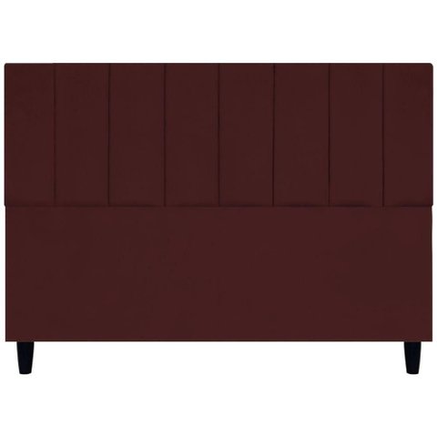 Cabeceira para Cama Queen 160 Cm Elen Suede Bordô Suede